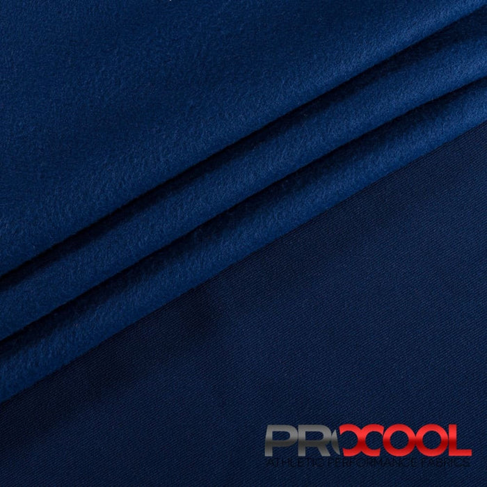 ProCool FoodSAFE® Medium Weight Soft Fleece Fabric (W-344) with HypoAllergenic in Sports Navy. Durability meets design.
