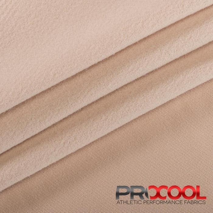 Stay dry and confident in our ProCool FoodSAFE® Medium Weight Soft Fleece Fabric (W-344) with HypoAllergenic in Nude