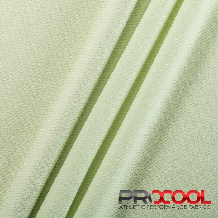 Craft exquisite pieces with ProCool® Dri-QWick™ Jersey Mesh CoolMax Fabric (W-434) in Celery. Specially designed for Head Wraps. 