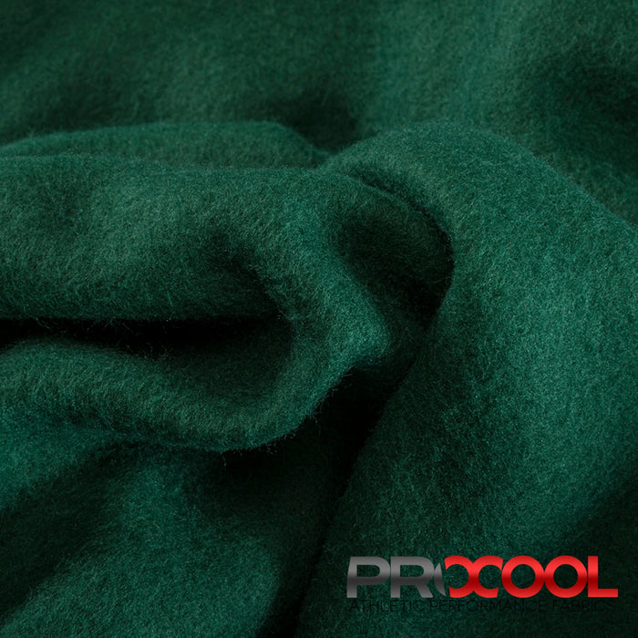 ProCool FoodSAFE® Medium Weight Soft Fleece Fabric (W-344) in Deep Green with HypoAllergenic. Perfect for high-performance applications. 