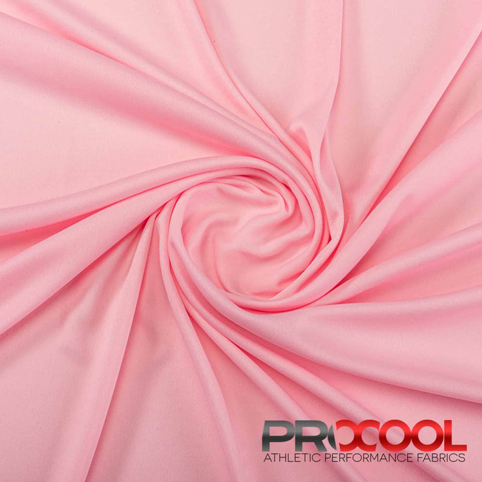 Experience the Breathable with ProCool® Performance Interlock Silver CoolMax Fabric (W-435-Rolls) in Baby Pink. Performance-oriented.