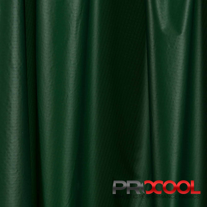 Nylon Ripstop Hydrophobic Fabric (W-325) in Green with No Stretch. Perfect for high-performance applications.
