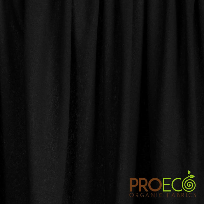 ProECO® Stretch-FIT Organic Cotton SHEER Jersey LITE Fabric Black Used for Bulletin Boards