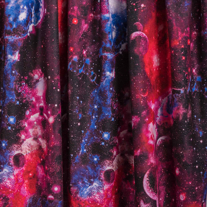 ProTEC® Stretch-FIT Fleece LITE Print Fabric Red Galaxy Used for Dog Diapers