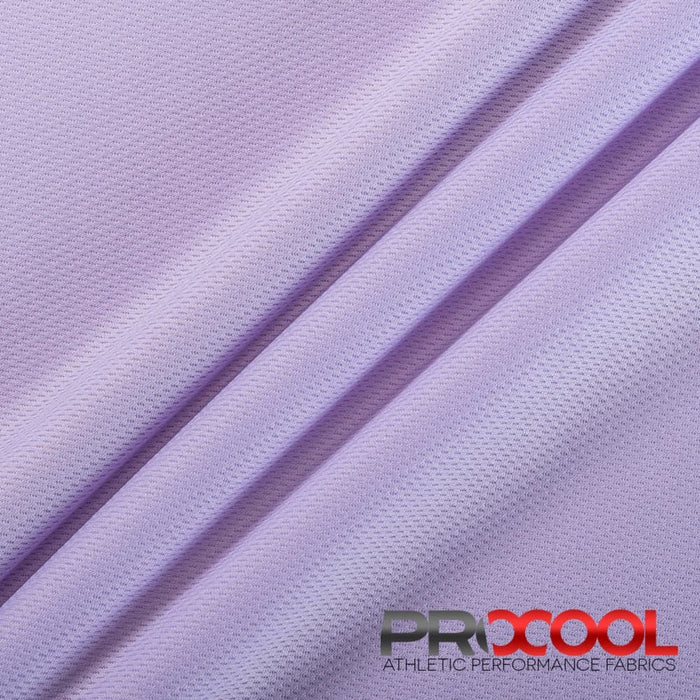 ProCool FoodSAFE® Light-Medium Weight Jersey Mesh Fabric (W-337) with HypoAllergenic in Light Lavender. Durability meets design.