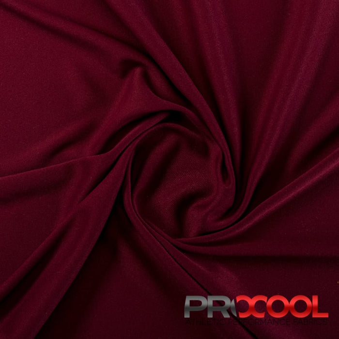 Choose sustainability with our ProCool® Performance Interlock Silver CoolMax Fabric (W-435-Rolls), in Burgundy is designed for Child Safe