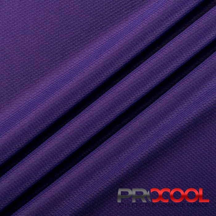 Stay dry and confident in our ProCool® Dri-QWick™ Jersey Mesh Silver CoolMax Fabric (W-433) with Light-Medium Weight in Purple