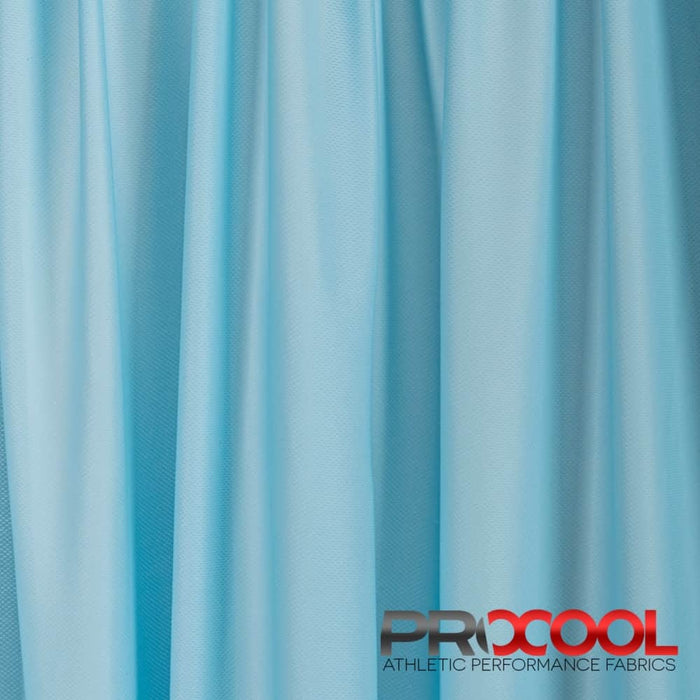 Stay dry and confident in our ProCool® Dri-QWick™ Jersey Mesh Silver CoolMax Fabric (W-433) with Nanoparticle Free in Baby Blue