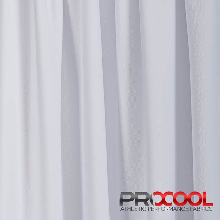 Introducing ProCool® Dri-QWick™ Sports Pique Mesh LITE CoolMax Fabric (W-289) with HypoAllergenic in Natural White for exceptional benefits.