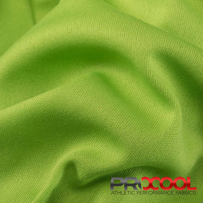 Meet our ProCool® Performance Interlock CoolMax Fabric (W-440-Yards), crafted with top-quality HypoAllergenic in Lime Green for lasting comfort.