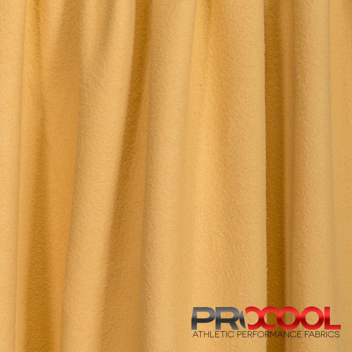 Experience the Vegan with ProCool FoodSAFE® Medium Weight Soft Fleece Fabric (W-344) in Desert Sand. Performance-oriented.