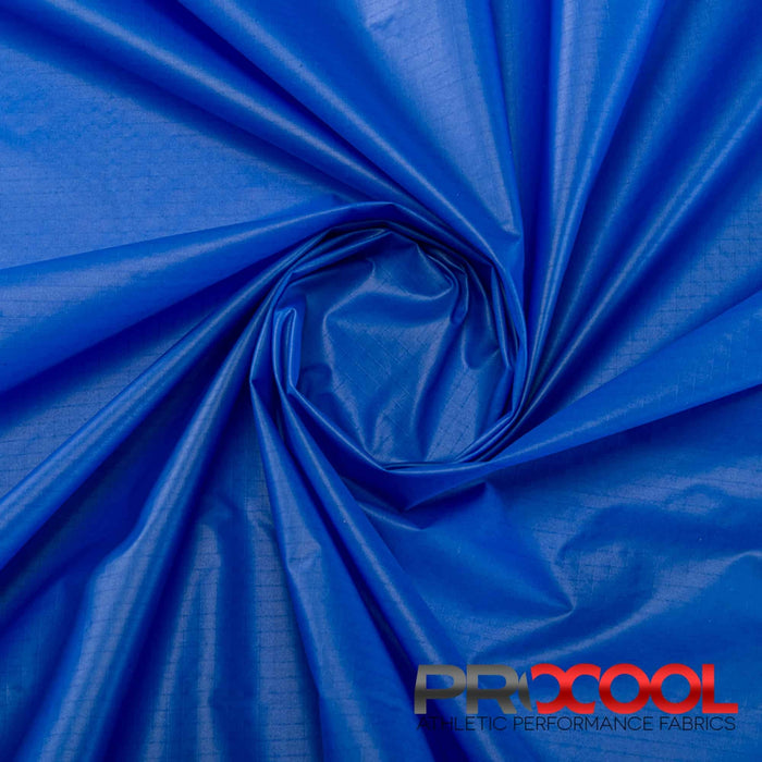 ProCool MediPlus® Medical Grade Level 3 Barrier PolyNylon Fabric (W-585) in Medical Royal Blue, ideal for Raincoats. Durable and vibrant for crafting.