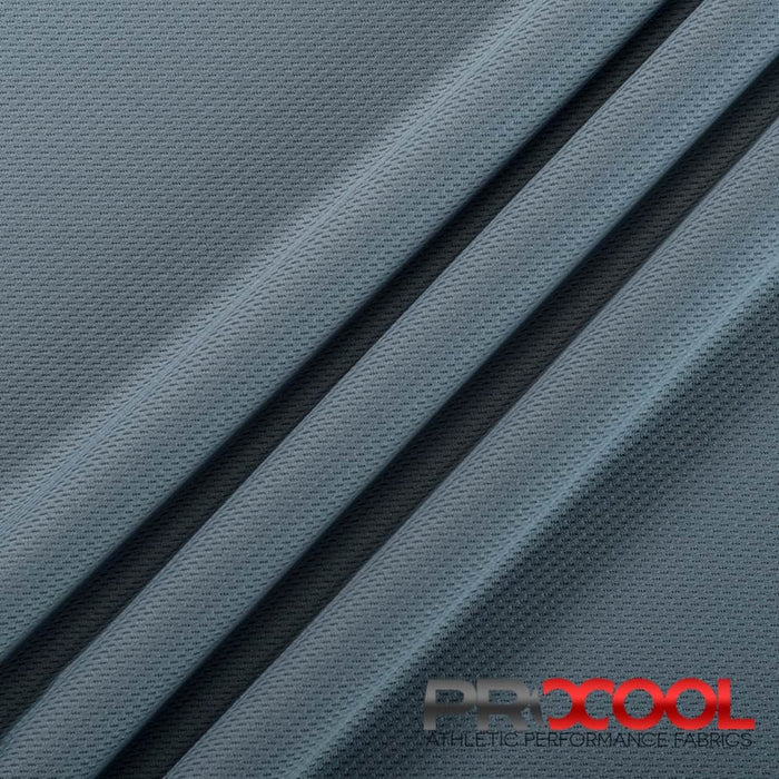 Meet our ProCool® Dri-QWick™ Jersey Mesh Silver CoolMax Fabric (W-433), crafted with top-quality Latex Free in Stone Grey for lasting comfort.