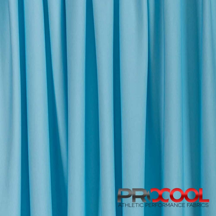 Versatile ProCool® Dri-QWick™ Sports Pique Mesh Silver CoolMax Fabric (W-529) in Baby Blue for Bikewears. Beauty meets function in design.