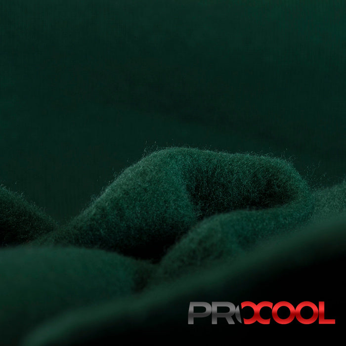 Stay dry and confident in our ProCool FoodSAFE® Medium Weight Soft Fleece Fabric (W-344) with Child Safe in Deep Green