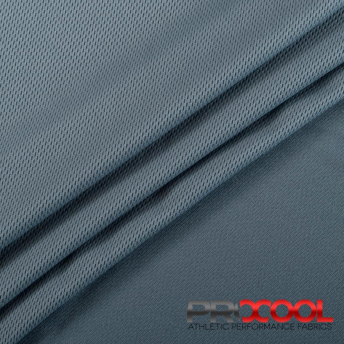 Experience the HypoAllergenic with ProCool FoodSAFE® Light-Medium Weight Jersey Mesh Fabric (W-337) in Stone Grey. Performance-oriented.