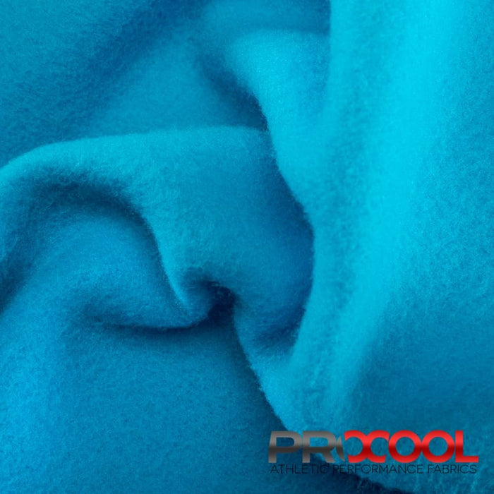 Experience the HypoAllergenic with ProCool FoodSAFE® Medium Weight Soft Fleece Fabric (W-344) in Aqua. Performance-oriented.