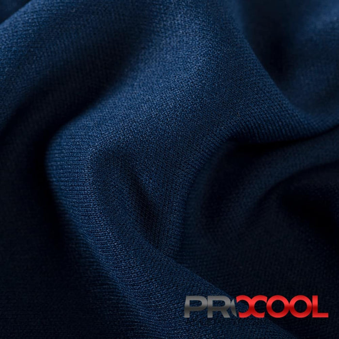 Luxurious ProCool® Performance Interlock Silver CoolMax Fabric (W-435-Rolls) in Sports Navy, designed for Bikewears. Elevate your craft.