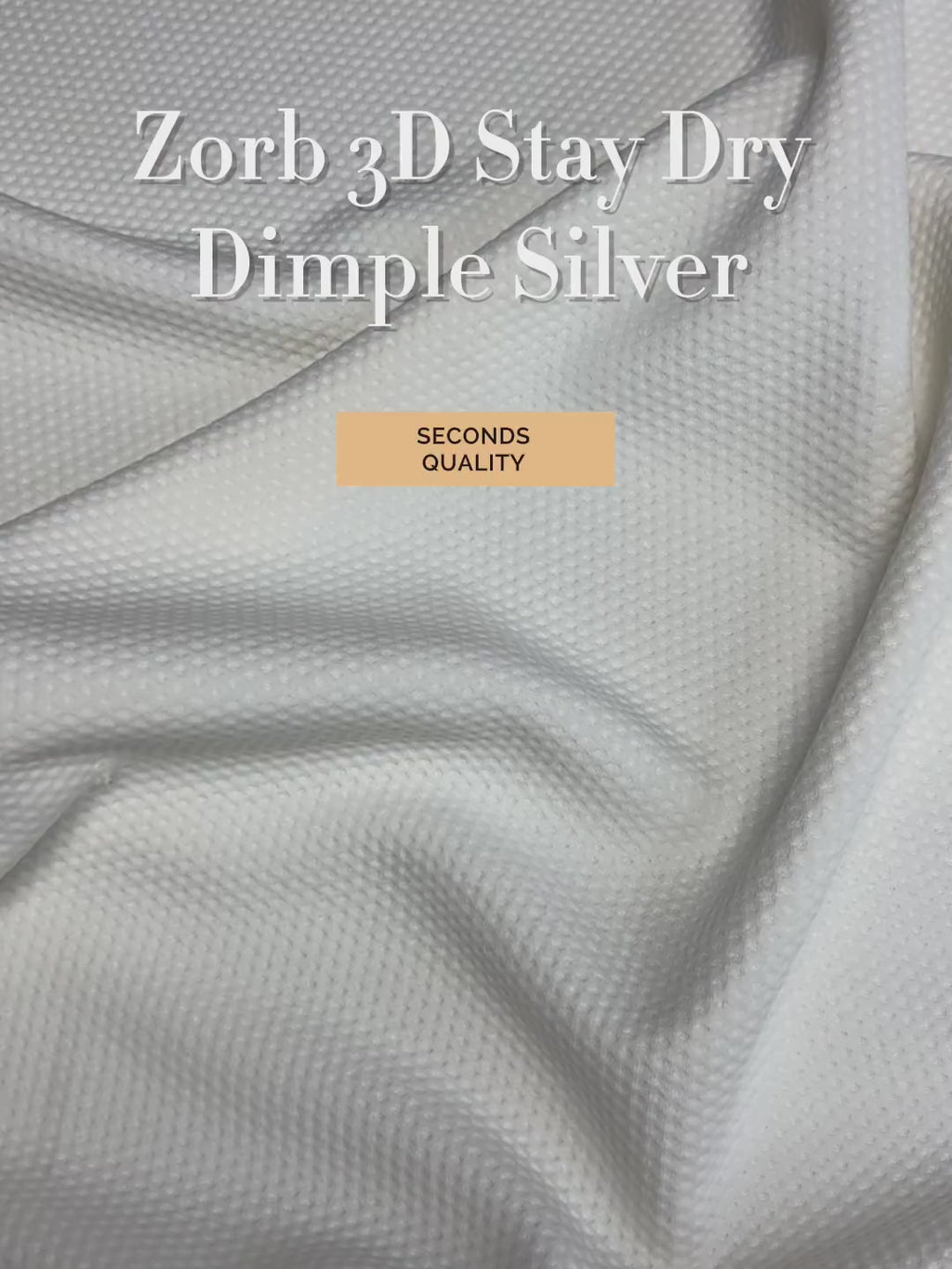 Zorb® 3D Organic Cotton Dimple Silver Fabric (W-230)Black