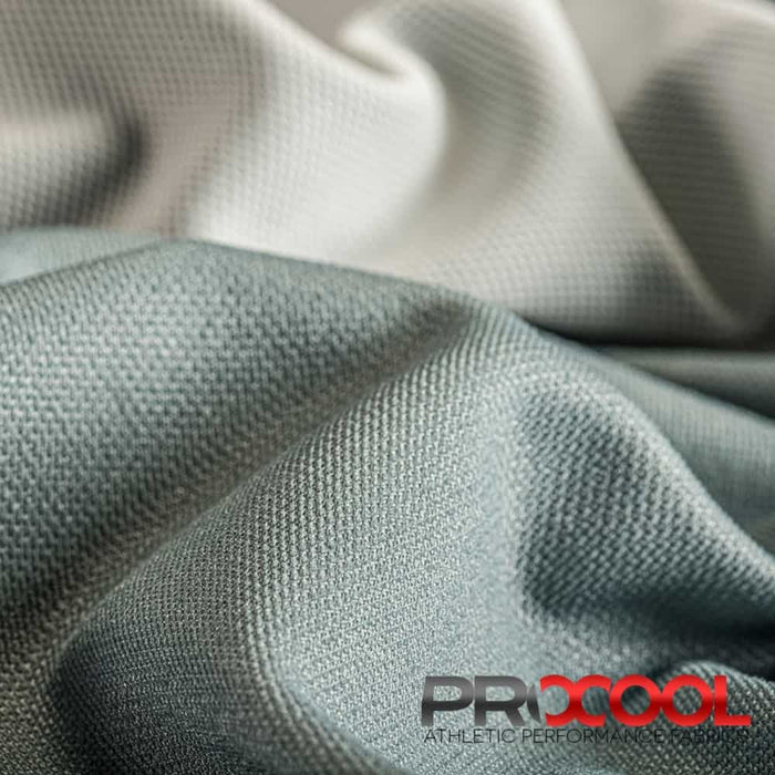 ProCool FoodSAFE® Medium Weight Xtra Stretch Jersey Fabric (W-346) in Stone Grey/white is designed for HypoAllergenic. Advanced fabric for superior results.