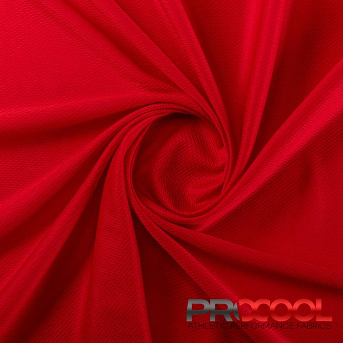 Stay dry and confident in our ProCool® Dri-QWick™ Jersey Mesh CoolMax Fabric (W-434) with HypoAllergenic in Red
