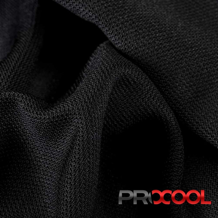 Craft exquisite pieces with ProCool® Dri-QWick™ Sports Pique Mesh Silver CoolMax Fabric (W-529) in Black. Specially designed for Active Wear. 
