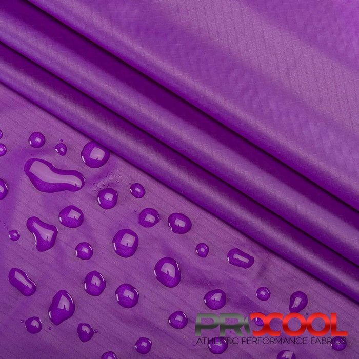 Experience the WaterResistant with ProCool MediPlus® Medical Grade Level 3 Barrier PolyNylon Fabric (W-585) in Medical Purple. Performance-oriented.