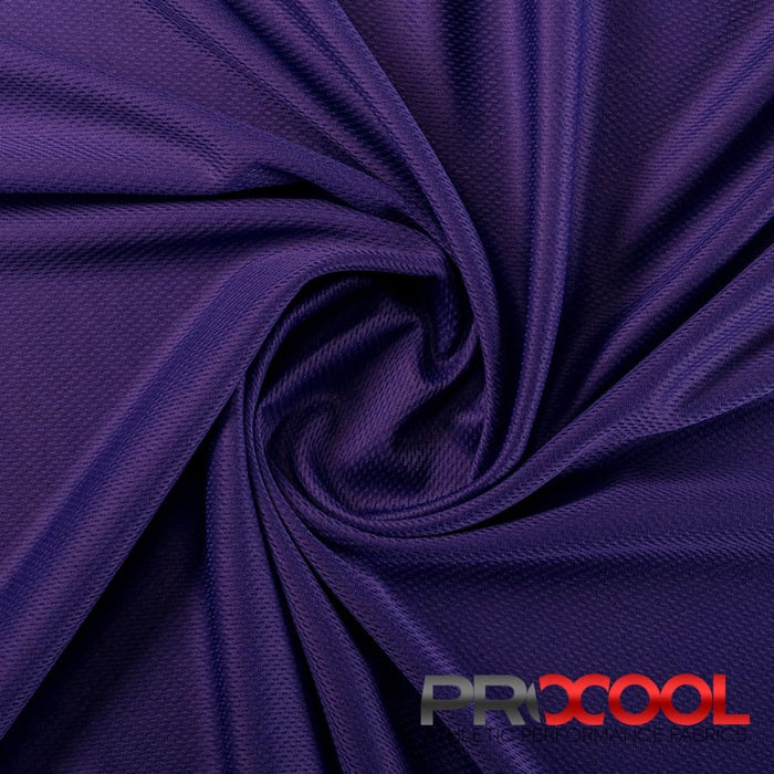 Choose sustainability with our ProCool® Dri-QWick™ Jersey Mesh CoolMax Fabric (W-434), in Purple is designed for Light-Medium Weight