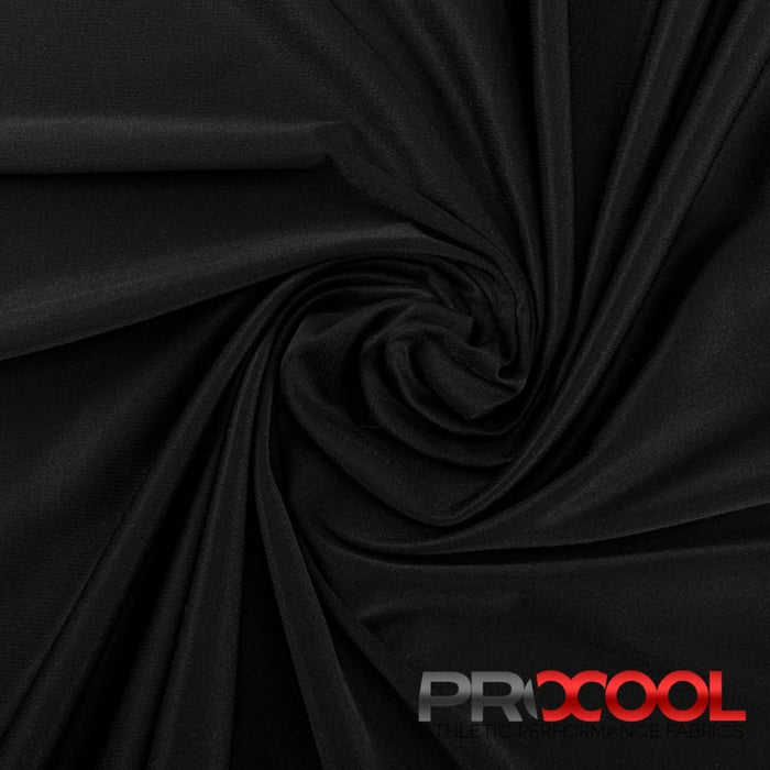 Introducing ProCool® Nylon Sports Interlock CoolMax Fabric (W-667) with HypoAllergenic in Black for exceptional benefits.