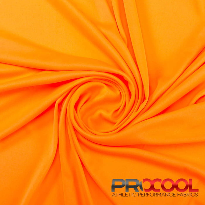 Discover the functionality of the ProCool® Performance Interlock CoolMax Fabric (W-440-Rolls) in Neon Orange. Perfect for Cooling Towel, this product seamlessly combines beauty and utility