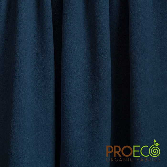 ProECO® Stretch-FIT Organic Cotton Fleece Silver Fabric Midnight Navy Used for Grocery bags