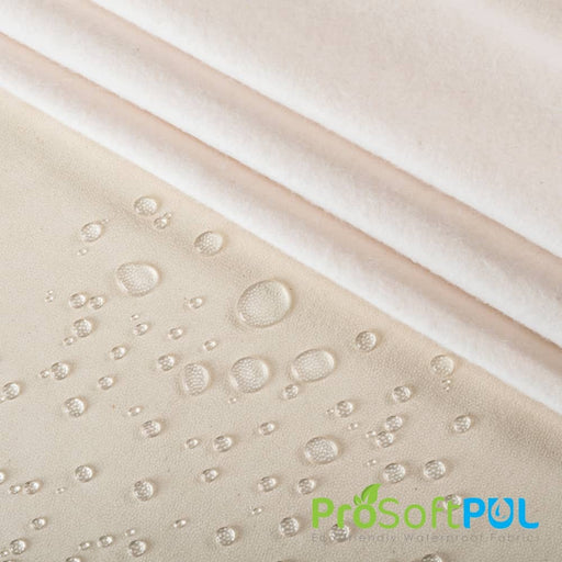 ProSoft® Organic Cotton Fleece Waterproof Eco-PUL™ Silver Fabric Natural Used for Activewear