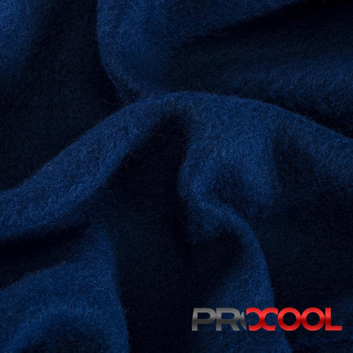 Experience the Stretch-Fit with ProCool FoodSAFE® Medium Weight Soft Fleece Fabric (W-344) in Sports Navy. Performance-oriented.