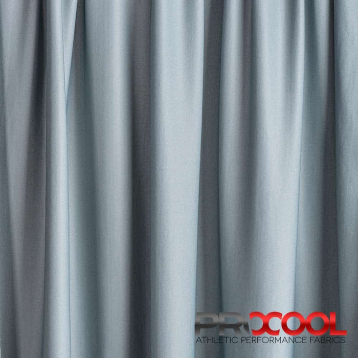 ProCool FoodSAFE® Medium Weight Xtra Stretch Jersey Fabric (W-346) with OneWayWicking in Stone Grey/white. Durability meets design.