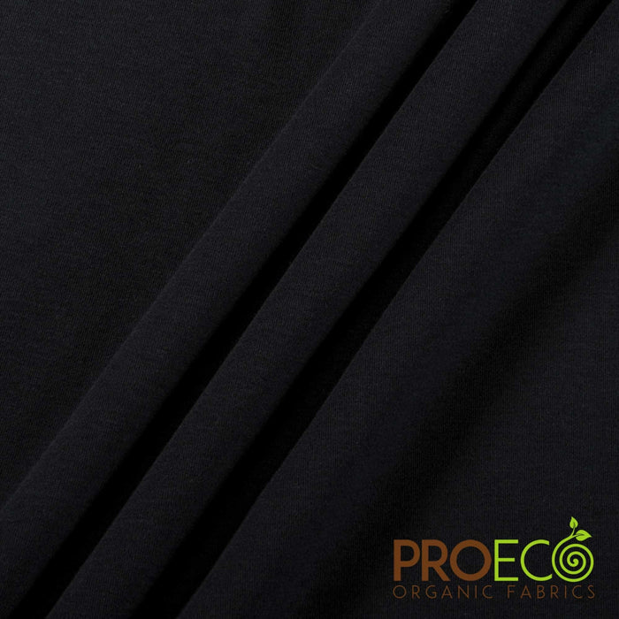 ProECO® Organic Cotton Interlock Fabric Black Used for T-shirts