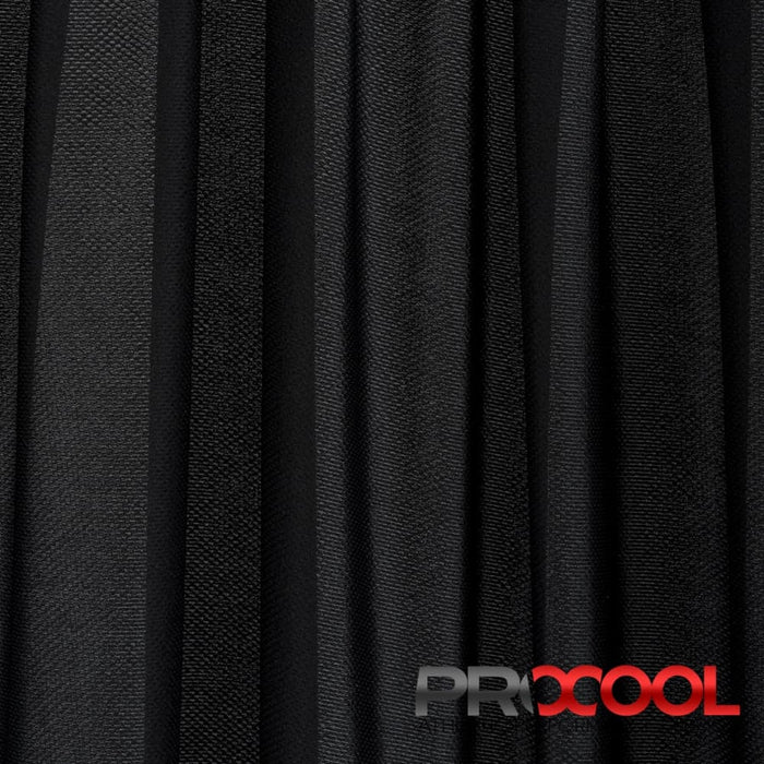 Experience the HypoAllergenic with ProCool FoodSAFE® Light-Medium Weight Jersey Mesh Fabric (W-337) in Black. Performance-oriented.
