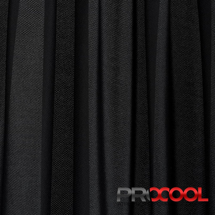 ProCool® Dri-QWick™ Jersey Mesh Silver CoolMax Fabric (W-433) in Black with HypoAllergenic. Perfect for high-performance applications. 