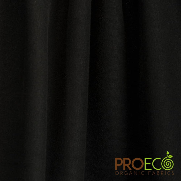 ProECO® Stretch-FIT Heavy Organic Cotton Rib Silver Fabric Black Used for Wipes