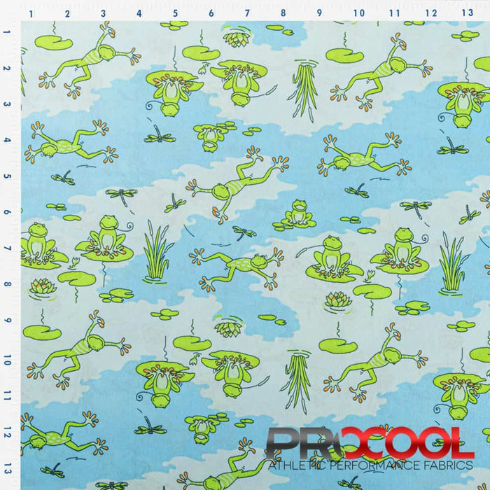 Craft exquisite pieces with ProCool® Performance Interlock Print CoolMax Fabric (W-513) in Froggy. Specially designed for Feminine Pads. 