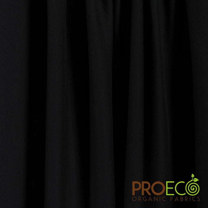 ProECO® Organic Cotton Interlock Fabric Black Used for Tote Bags