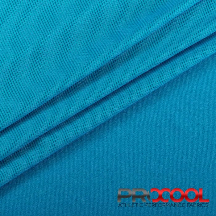 ProCool FoodSAFE® Light-Medium Weight Jersey Mesh Fabric (W-337) with Latex Free in Aqua. Durability meets design.