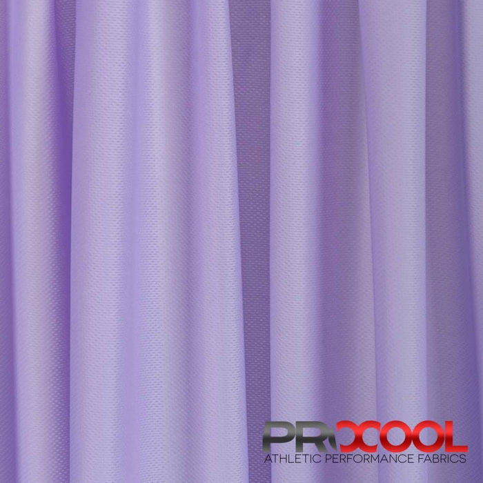 ProCool FoodSAFE® Light-Medium Weight Jersey Mesh Fabric (W-337) in Light Lavender is designed for Stay Dry. Advanced fabric for superior results.