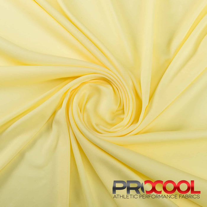 ProCool FoodSAFE® Lightweight Lining Interlock Fabric (W-341) in Baby Yellow is designed for HypoAllergenic. Advanced fabric for superior results.