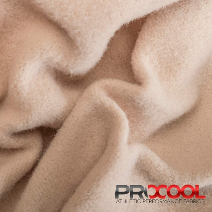 ProCool® Dri-QWick™ Sports Fleece CoolMax Fabric (W-212) in Nude, ideal for Jacket Liners. Durable and vibrant for crafting.