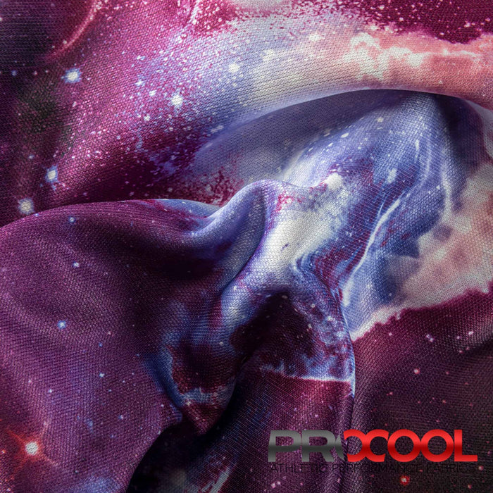 Versatile ProCool® Performance Interlock Print CoolMax Fabric (W-513) in Red Galaxy for Night Gowns. Beauty meets function in design.