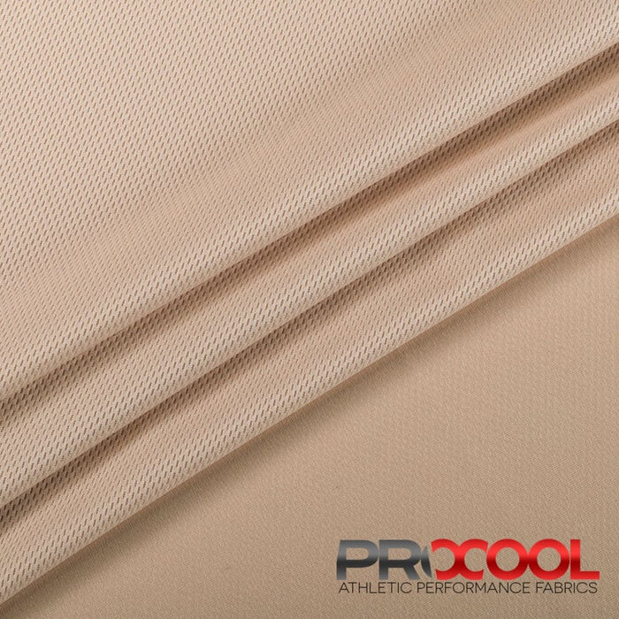 Craft exquisite pieces with ProCool® Dri-QWick™ Jersey Mesh CoolMax Fabric (W-434) in Nude. Specially designed for Face Masks. 