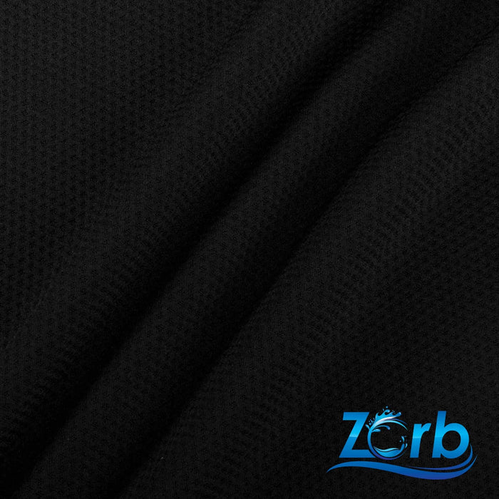 Zorb® Fabric: 3D Stay Dry Dimple Fabric (W-229) Black Wave