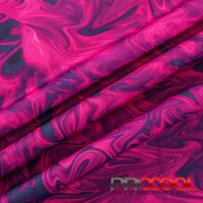 Stay dry and confident in our ProCool® Dri-QWick™ Jersey Mesh Silver Print CoolMax Fabric (W-623) with Hockey Jerseys in Hypnoswirl