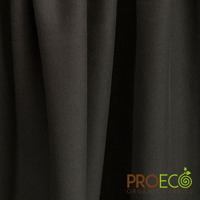 ProECO® Stretch-FIT Heavy Organic Cotton Rib Fabric Charcoal Used for Burp cloths