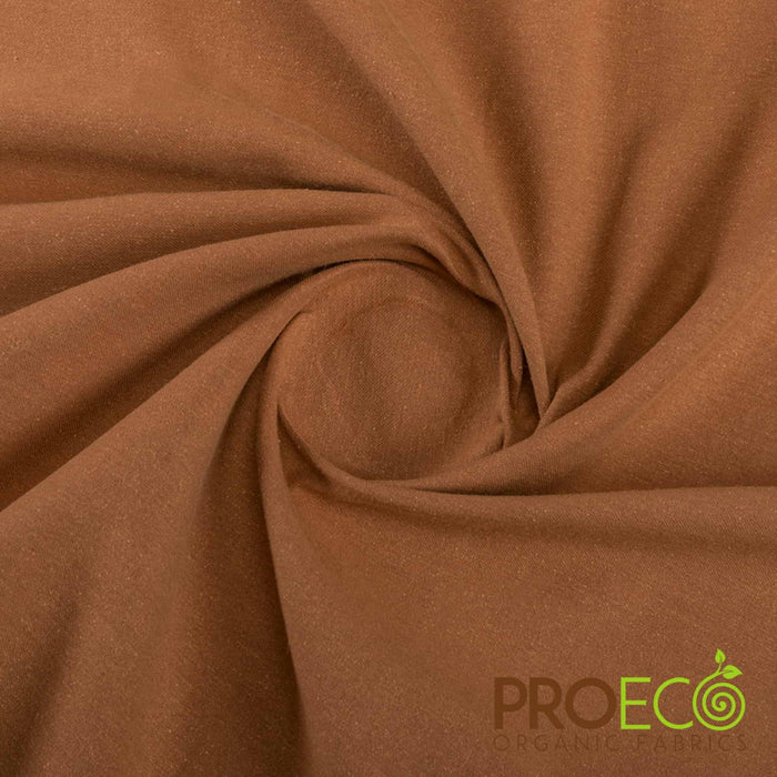 ProECO® Organic Cotton Twill Sateen Fabric Gingerbread Used for Bikewears